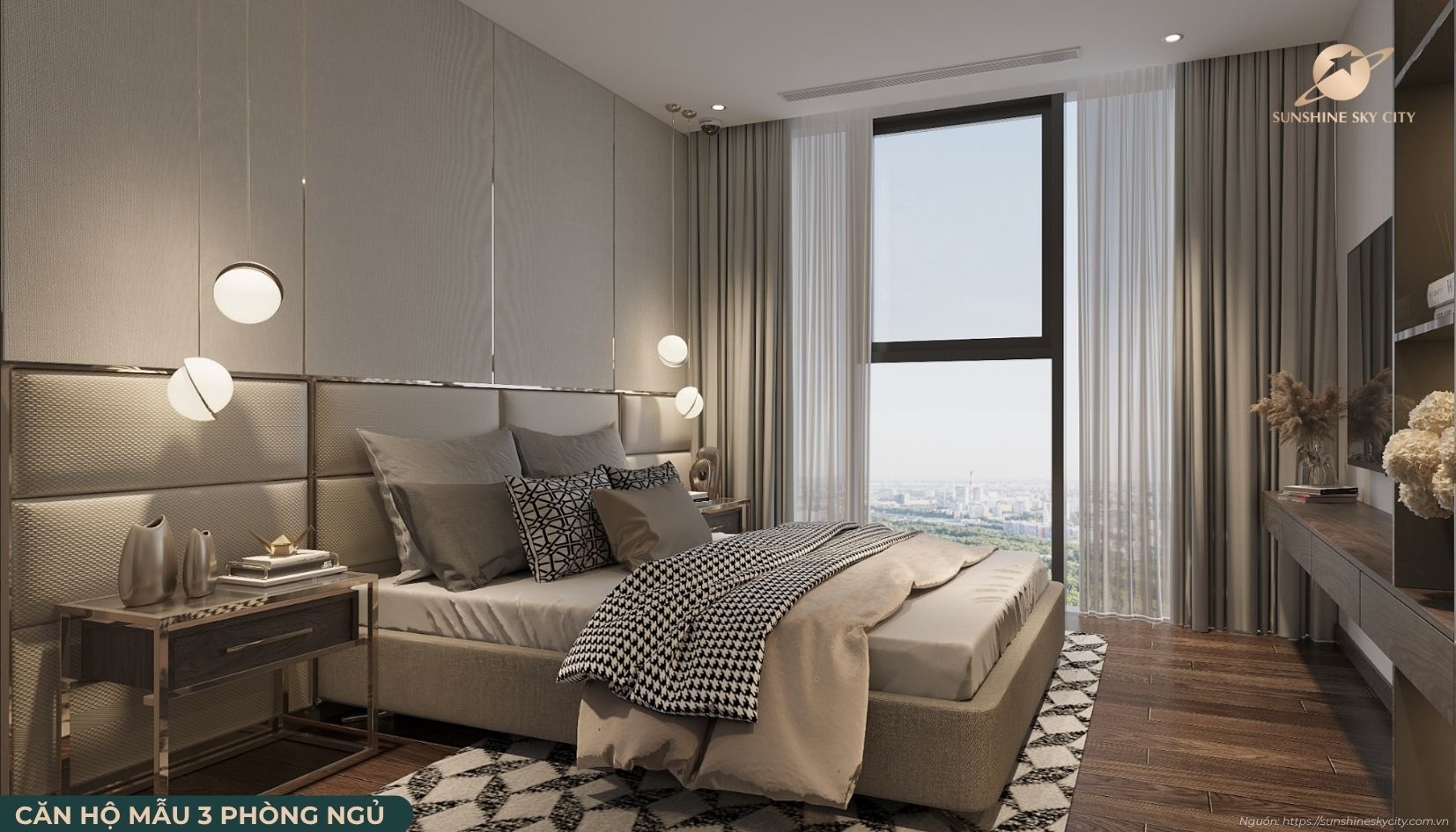 Căn Hộ 3 Phòng Ngủ Dự án Sunshine Sky City Quận 7