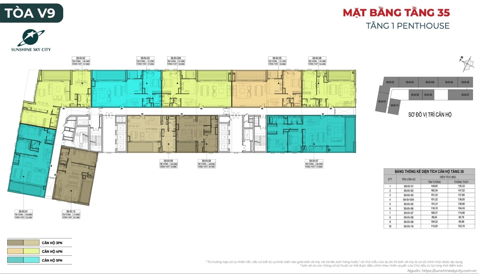 Mặt Bằng Toà V9 Dự án Sunshine Sky City Quận 7