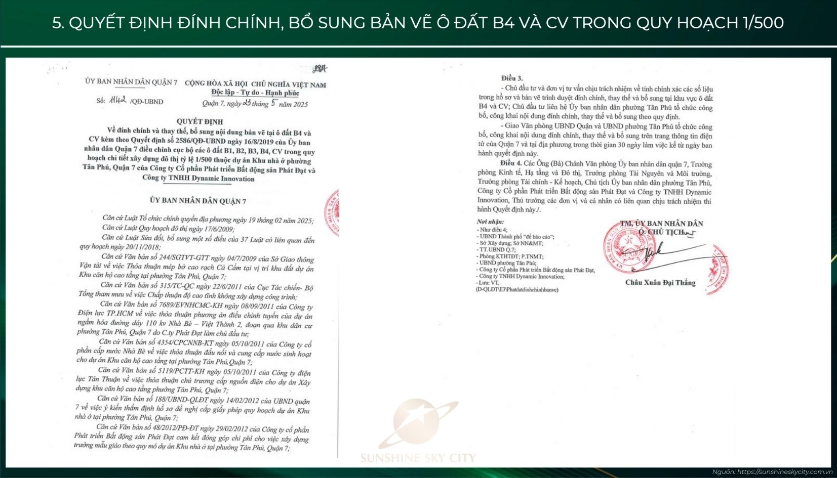 Pháp Lý Dự án Sunshine Sky City Quận 7