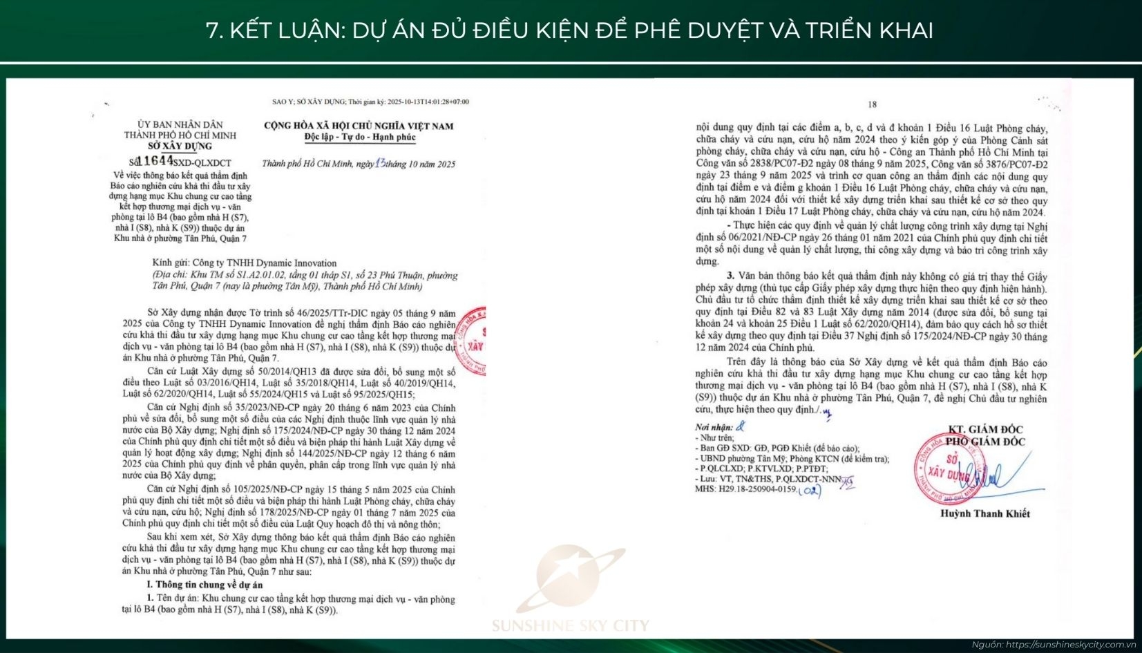 Pháp Lý Dự án Sunshine Sky City Quận 7