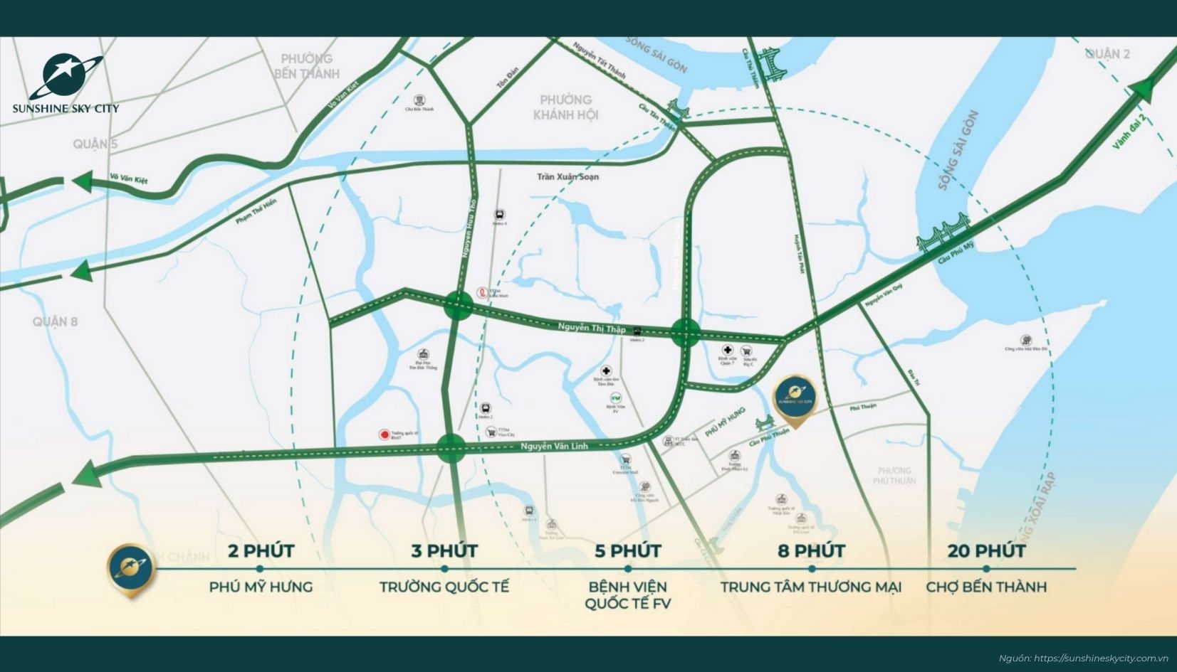 Hoạ đồ Vị Trí Dự án Sunshine Sky City Quận 7