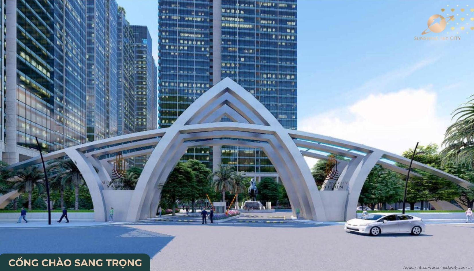 Phối Cảnh Cổng Chào Sang Trọng Dự án Sunshine Sky City Quận 7