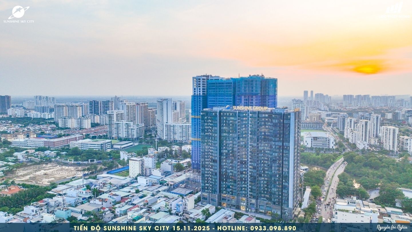 Tiến độ Xây Dựng Căn Hộ Chung Cư Sunshine Sky City 15/11/2025