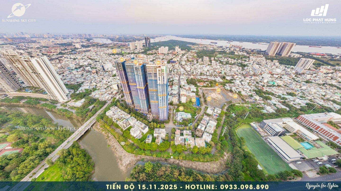 Tiến độ Xây Dựng Căn Hộ Chung Cư Sunshine Sky City 15/11/2025