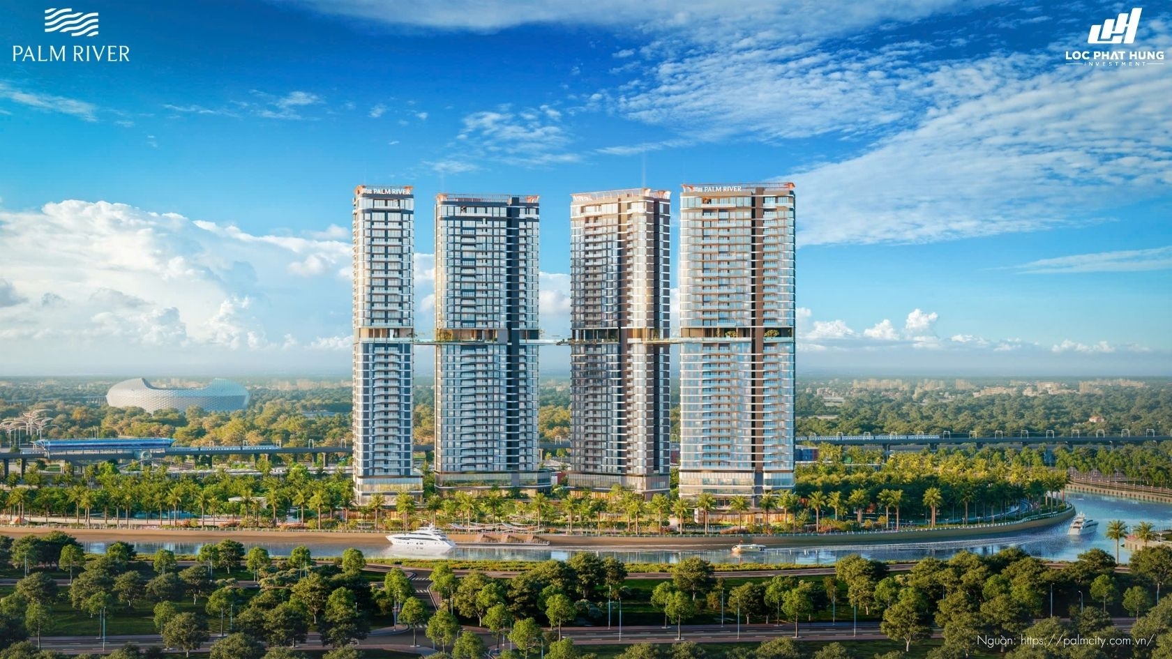 Phối Cảnh Tổng Thể Dự Án Căn Hộ Chung Cư Palm River Quận 2