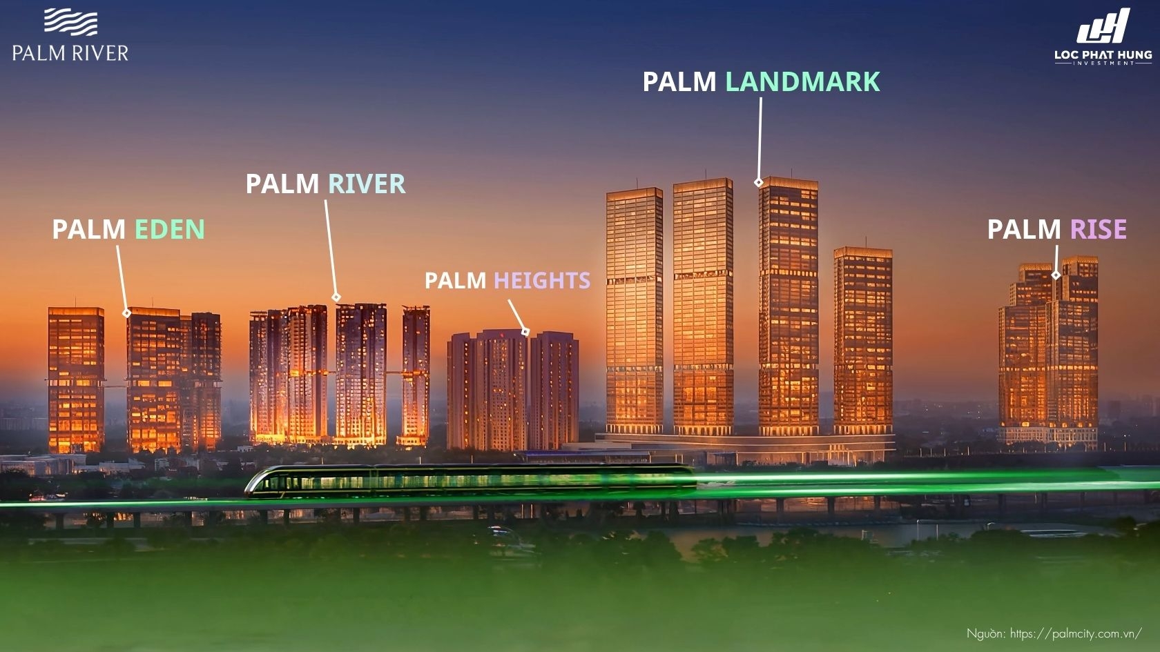 Phối Cảnh Tổng Thể Dự Án Căn Hộ Chung Cư Palm River Quận 2