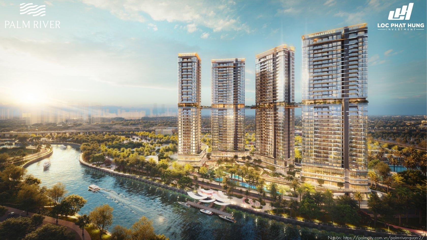 Phối Cảnh Tổng Thể Dự Án Căn Hộ Chung Cư Palm River Quận 2