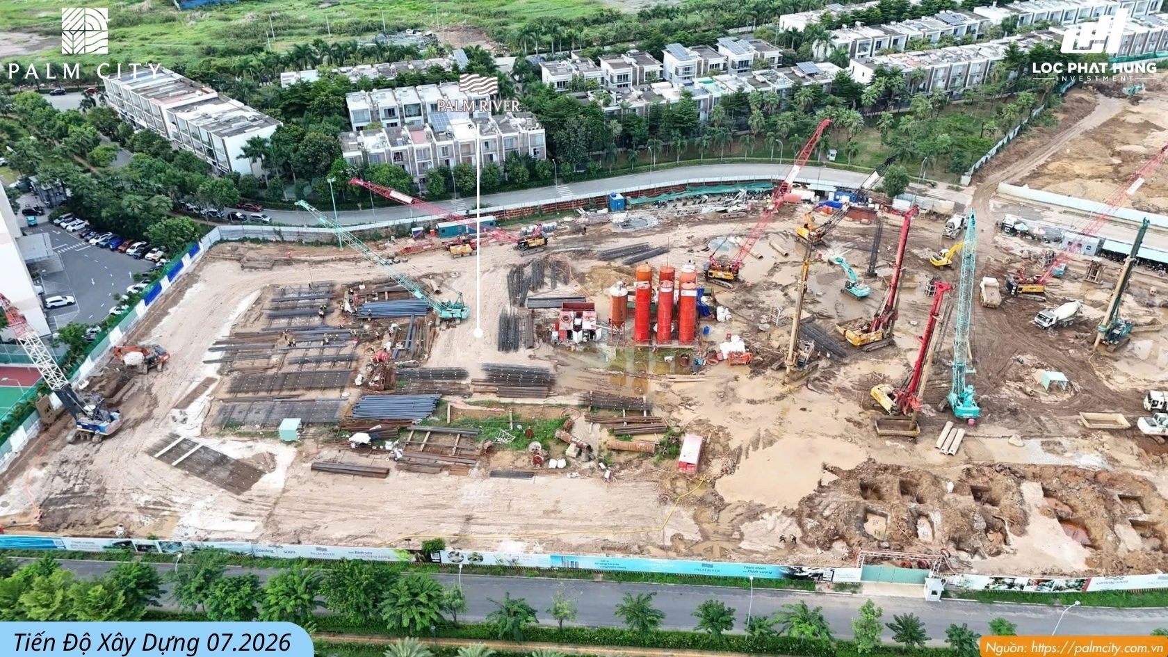 Tiến Độ Xây Dựng Dự Án Căn Hộ Chung Cư Palm River Tháng 07.2026